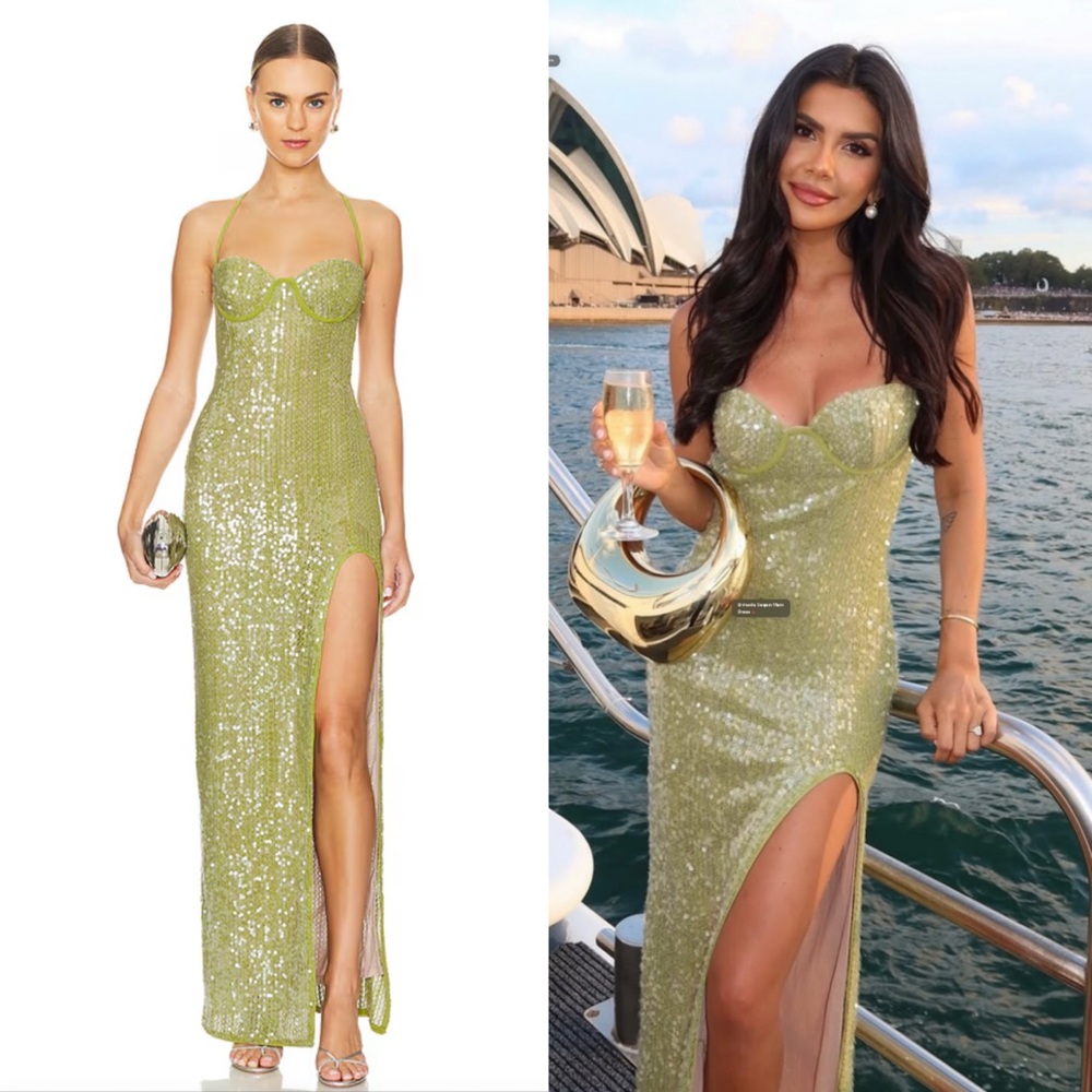 slim fit dress slacks Lujen Embellished Sequin Maxi Dress main image 0